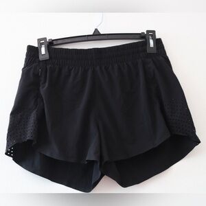 Athleta Black Athletic Shorts Lightweight Double-Layer Design